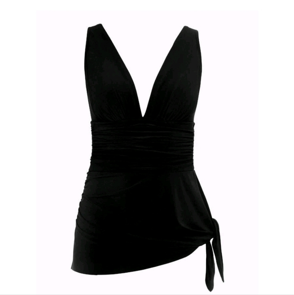 Magicsuit Celine Solid One-Piece Swimdress Black Size 12 - Picture 7 of 10